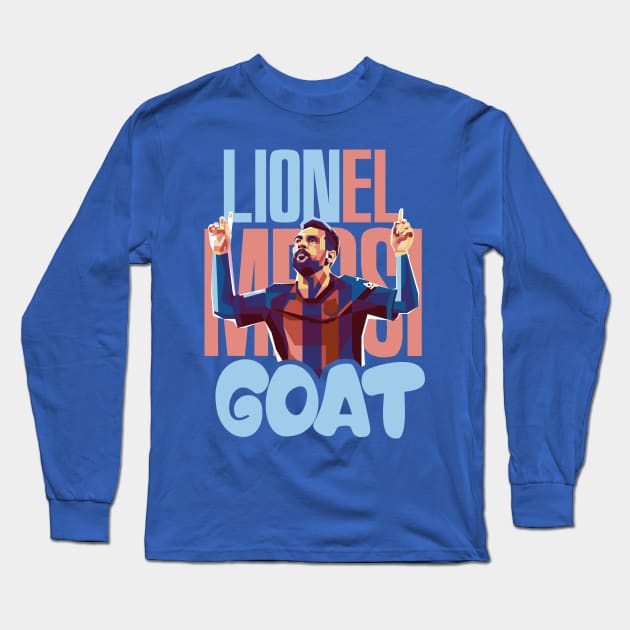 lion el messi wpap Long Sleeve T-Shirt by BAJAJU